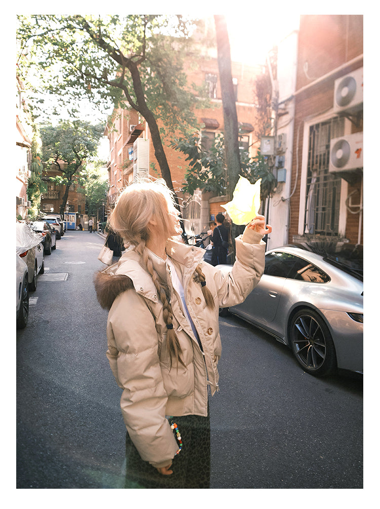 Fur collar down jacket OR4807