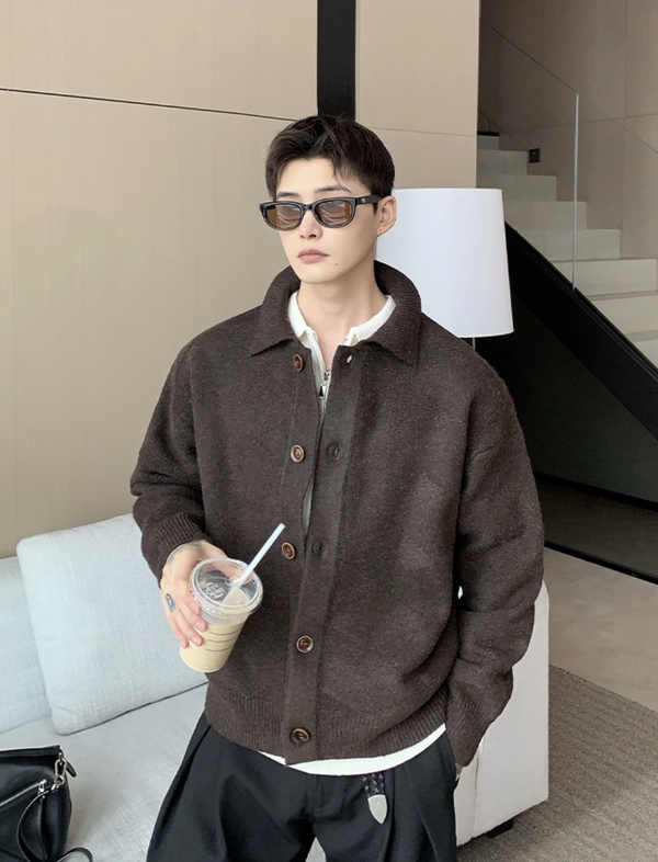 Polo knit cardigan OR4808