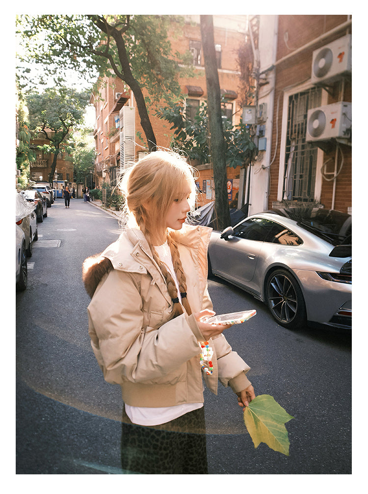 Fur collar down jacket OR4807