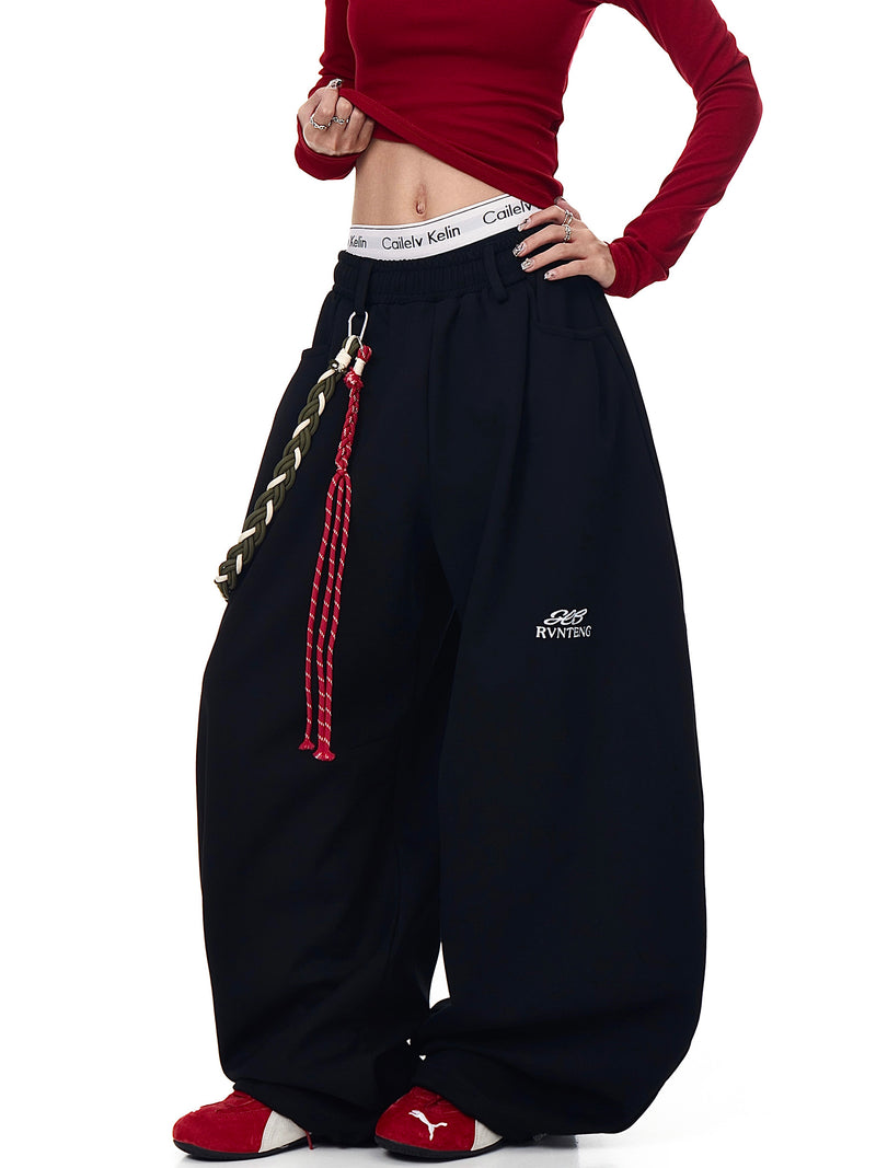 カーブスウェットパンツ＋紐ベルト付きセット OR4558