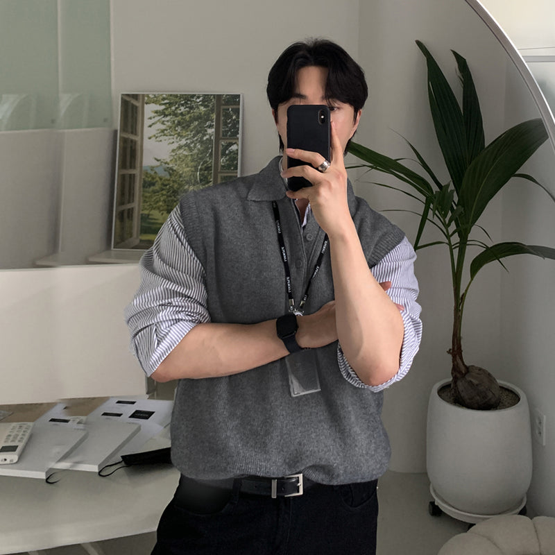 Sleeveless knit sweater OR4632