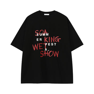 Round neck loose T-shirt OR4319