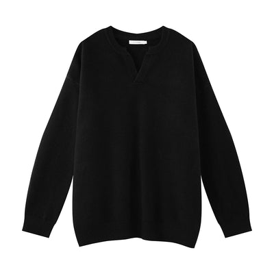 V neck a solid knit sweater or2188