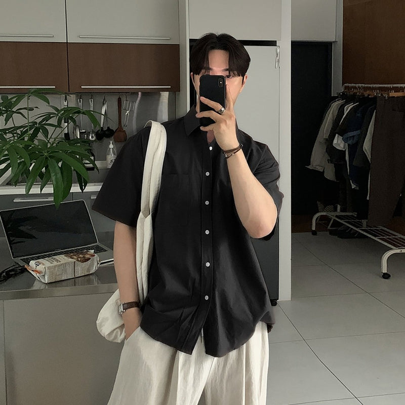 ベーシックリラックスシャツ メンズ / Basic Relax SHIRT OR4446 - 韓国メンズファッション通販 - ORUN - 