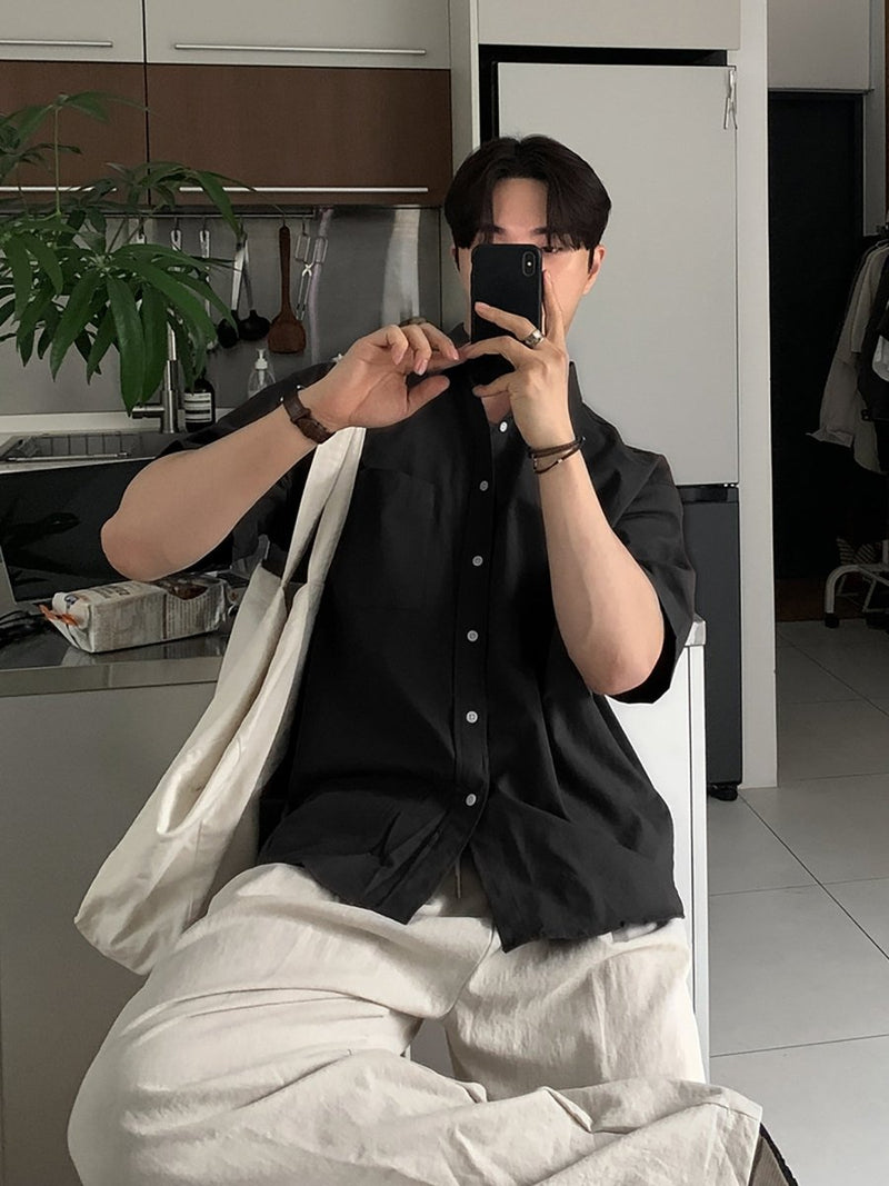 ベーシックリラックスシャツ メンズ / Basic Relax SHIRT OR4446 - 韓国メンズファッション通販 - ORUN - 
