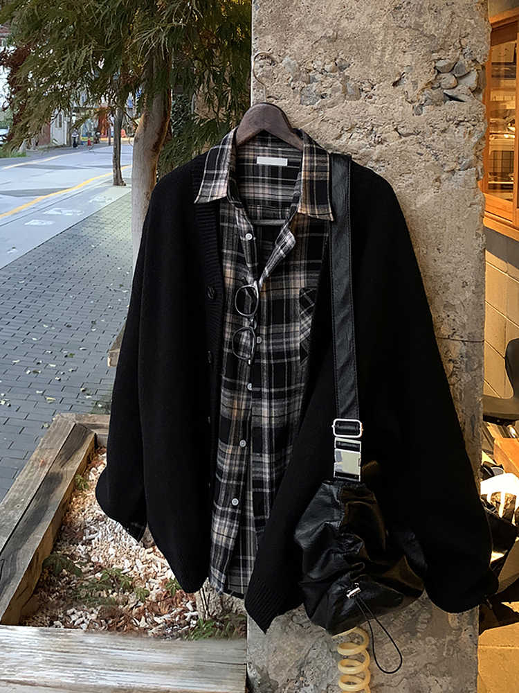 Black cardigan OR3675 - ORUN