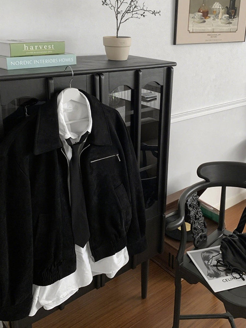 Black Lapel Jacket OR4620 - 韓国メンズファッション通販 - ORUN - 