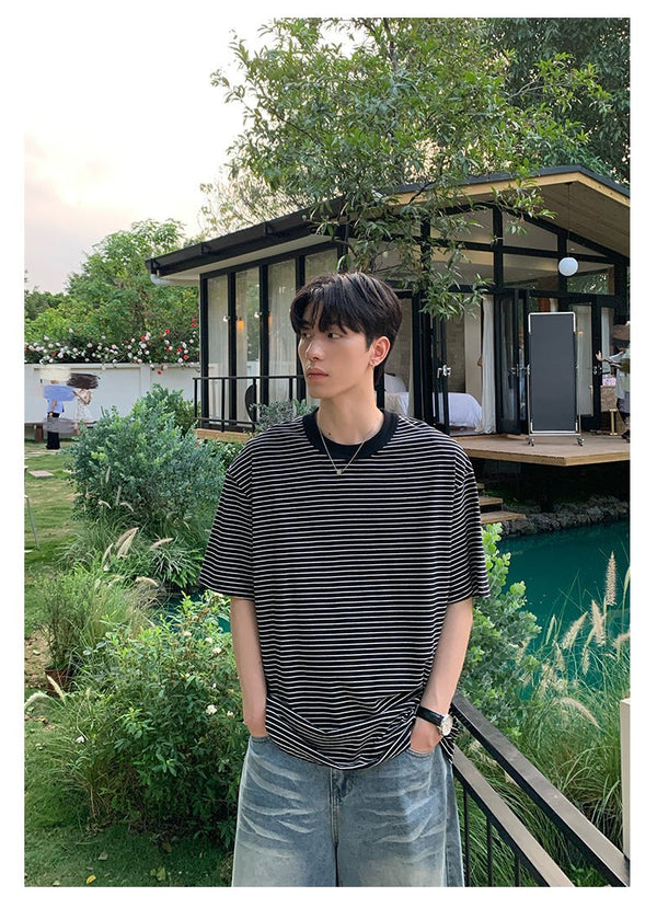 Border short sleeve T-shirt OR4323