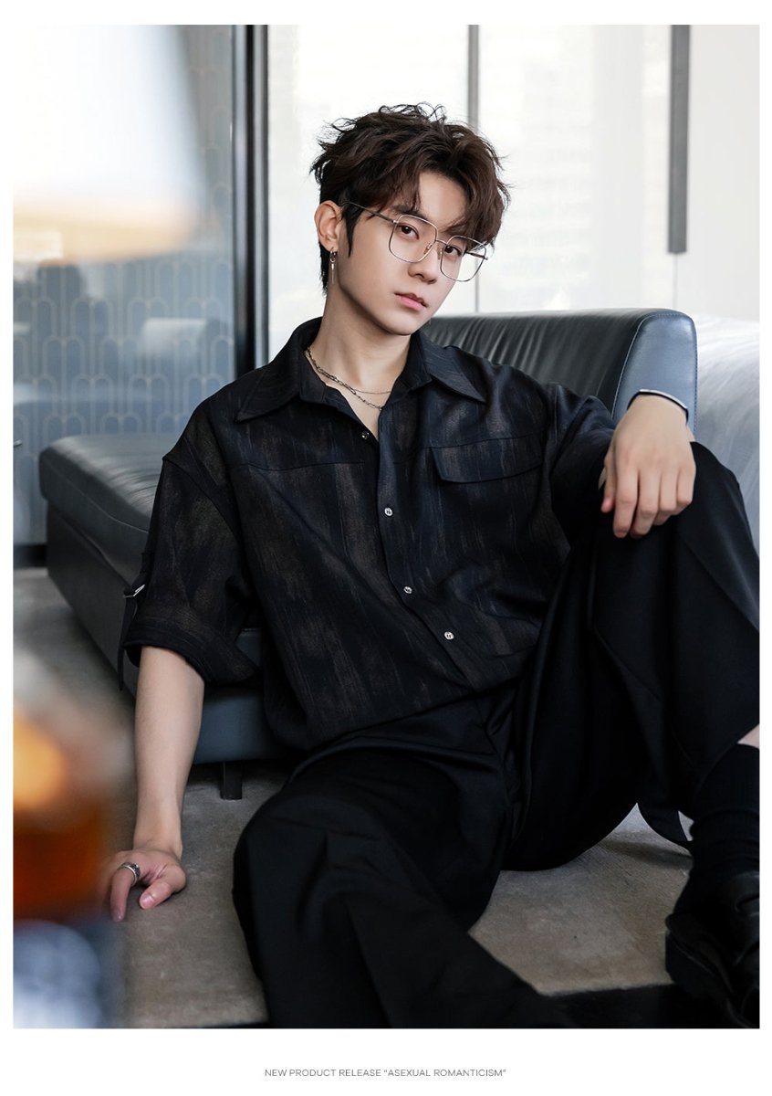 ブラシストロークサテンシャツ メンズ｜Brushstroke Satin SHIRT