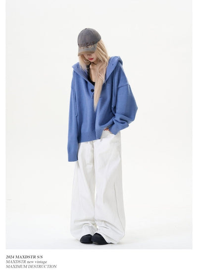 button hooded sweater OR3907 - ORUN