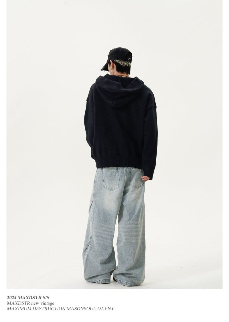 button hooded sweater OR3907 - ORUN