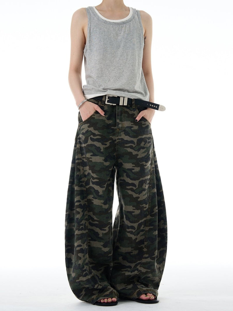 Camouflage Scimitar Pants OR4598 - 韓国メンズファッション通販 - ORUN - 