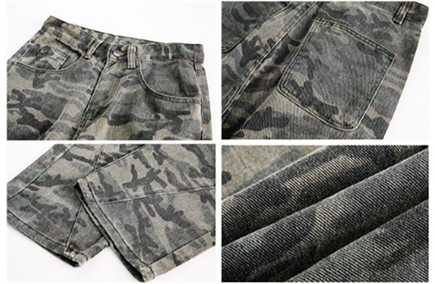 Camouflage wide denim pants OR4592 - 韓国メンズファッション通販 - ORUN - 