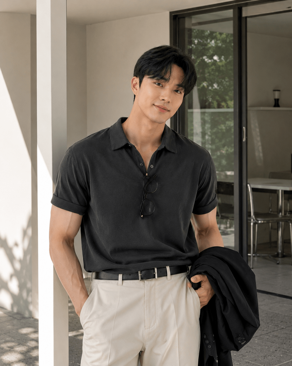 Casual polo shirt OR3243 – 韓国メンズファッション通販 - ORUN -