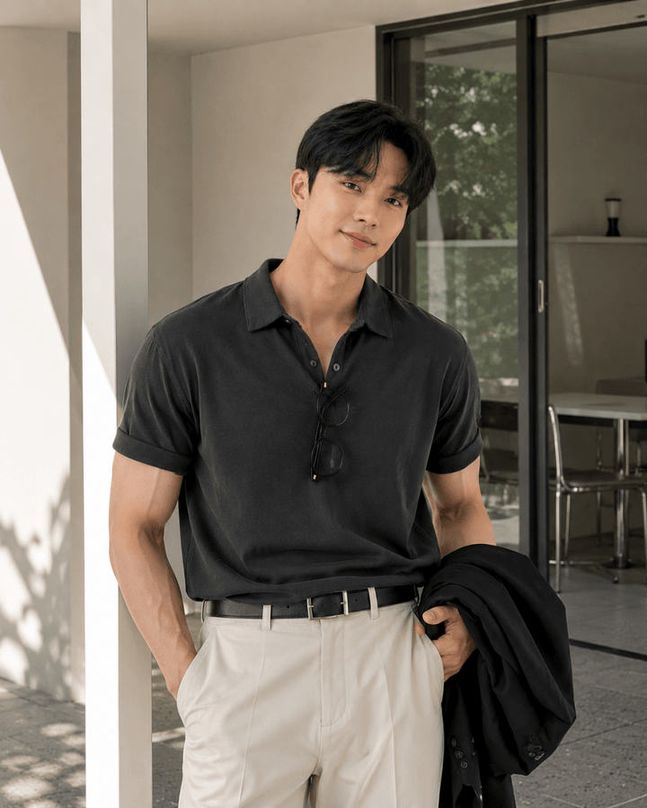 Casual polo shirt OR3243 – 韓国メンズファッション通販 - ORUN -