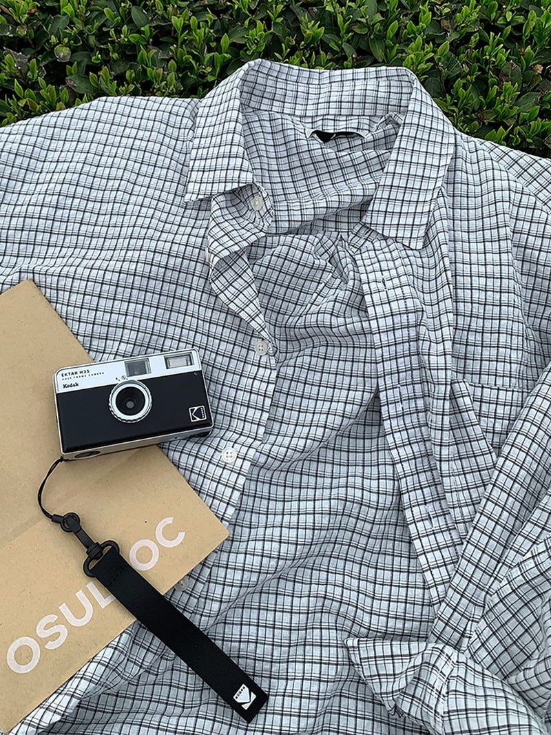 チェック柄ロングスリーブシャツ メンズ｜Check Long SHIRT OR4448 - 韓国メンズファッション通販 - ORUN - 