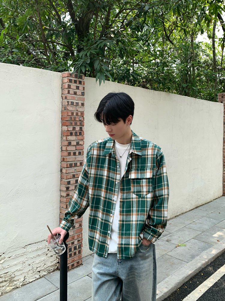 Check pattern short sleeve shirt OR4442 - 韓国メンズファッション通販 - ORUN - 