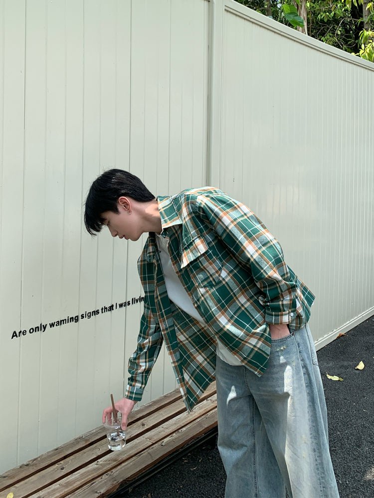 Check pattern short sleeve shirt OR4442 - 韓国メンズファッション通販 - ORUN - 