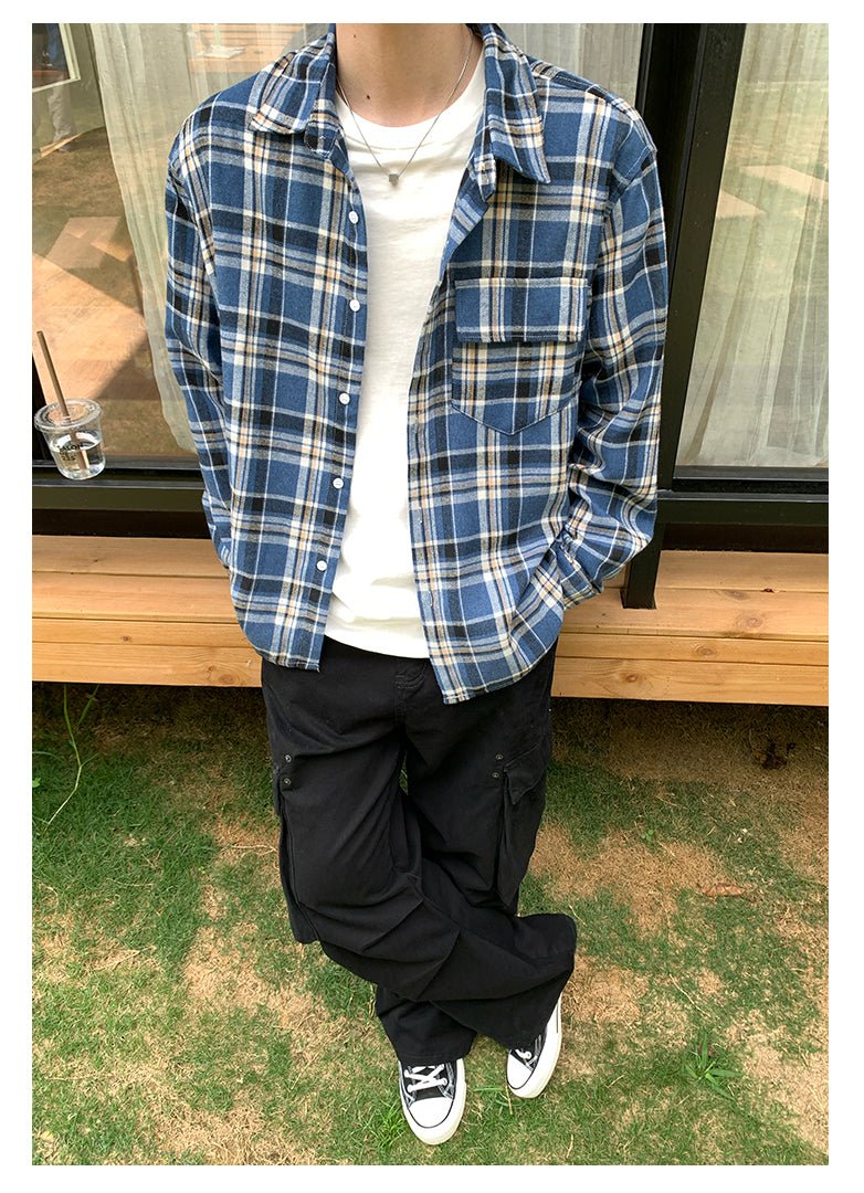 Check pattern short sleeve shirt OR4442 - 韓国メンズファッション通販 - ORUN - 