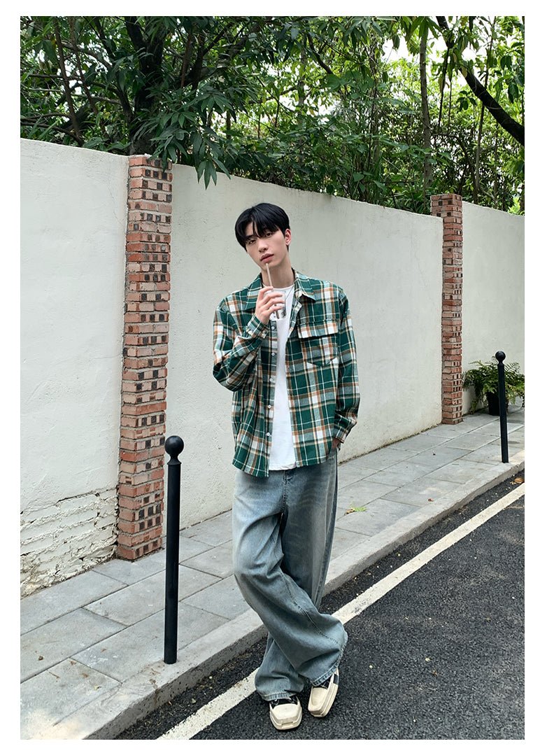 Check pattern short sleeve shirt OR4442 - 韓国メンズファッション通販 - ORUN - 