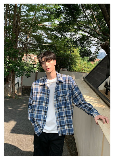 Check pattern short sleeve shirt OR4442 - 韓国メンズファッション通販 - ORUN - 