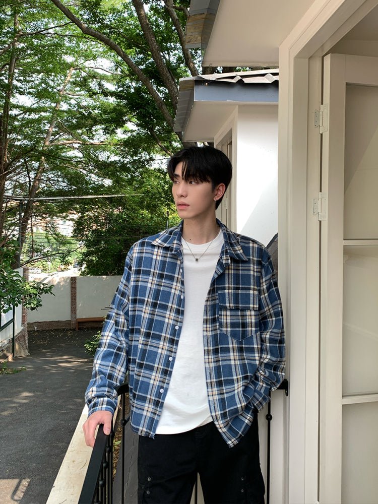 Check pattern short sleeve shirt OR4442 - 韓国メンズファッション通販 - ORUN - 