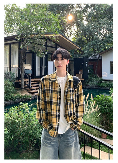 Check pattern short sleeve shirt OR4442 - 韓国メンズファッション通販 - ORUN - 