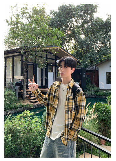Check pattern short sleeve shirt OR4442 - 韓国メンズファッション通販 - ORUN - 