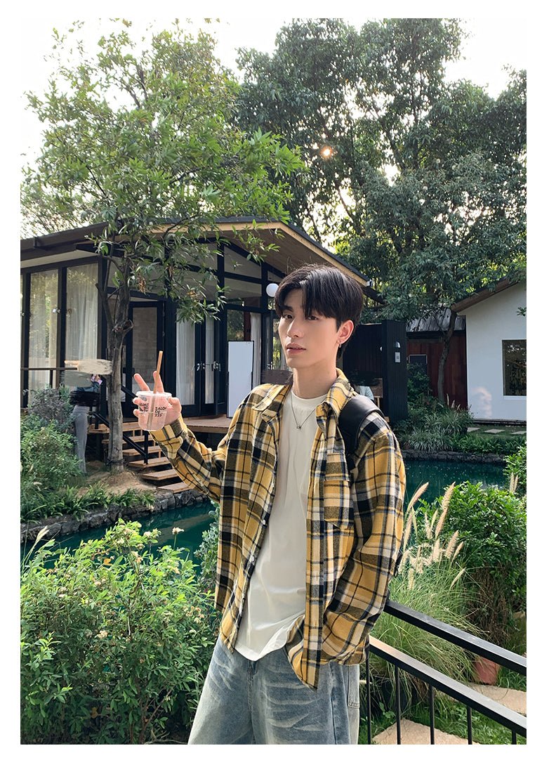 Check pattern short sleeve shirt OR4442 - 韓国メンズファッション通販 - ORUN - 