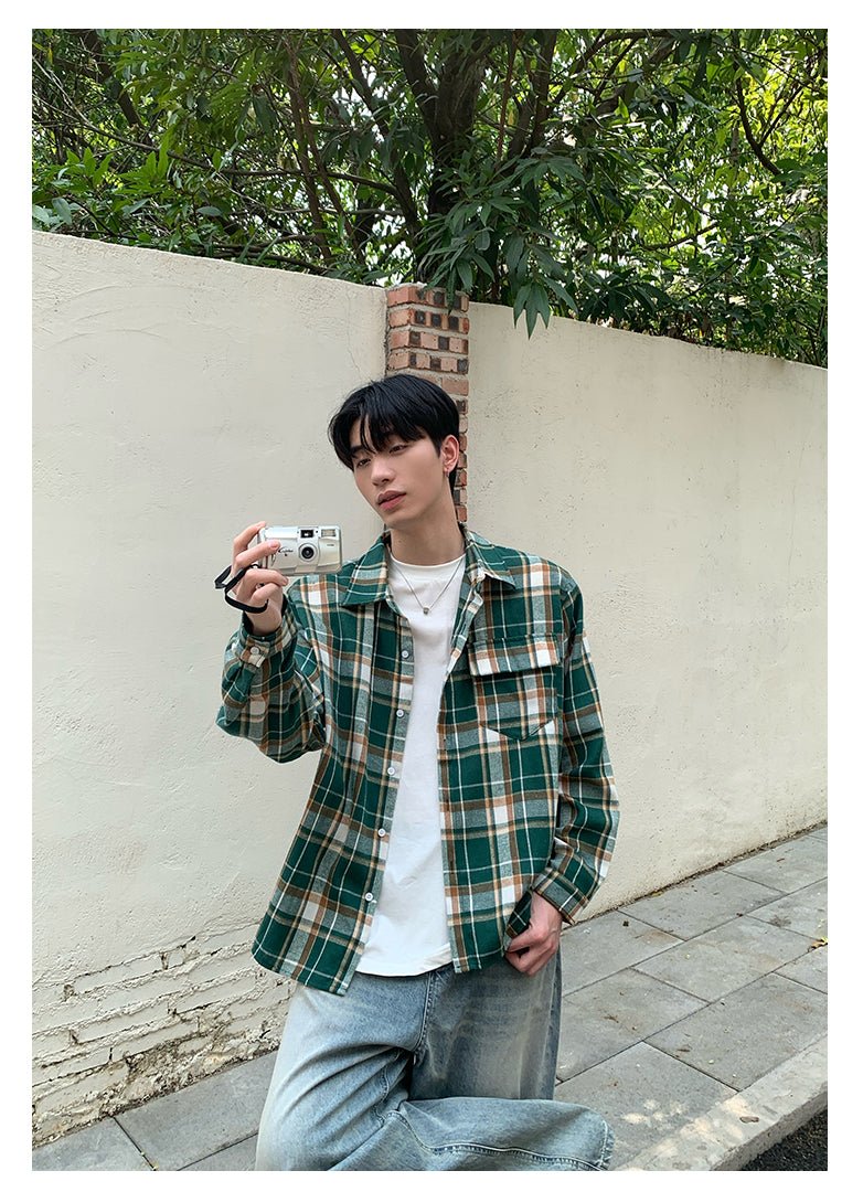 Check pattern short sleeve shirt OR4442 - 韓国メンズファッション通販 - ORUN - 
