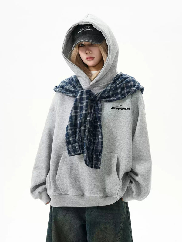 Checked hooded jacket OR4002