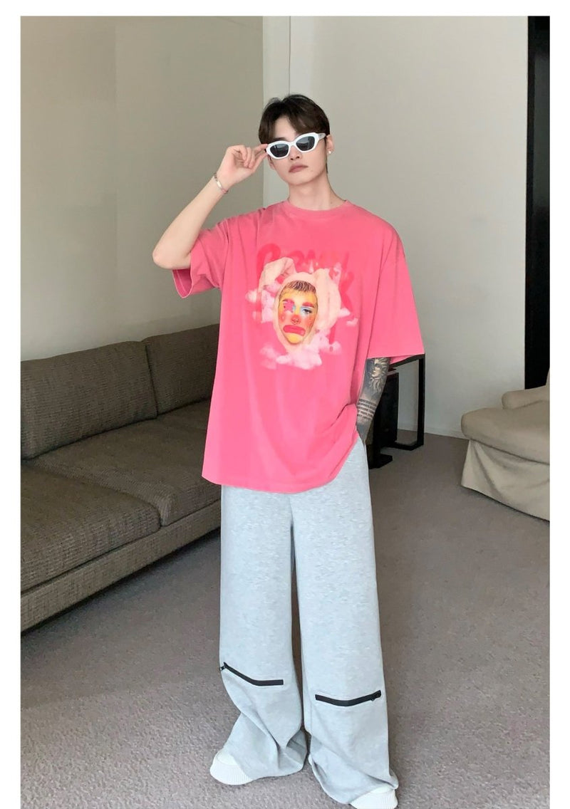 Clown print short sleeve T-shirt OR3036 - ORUN