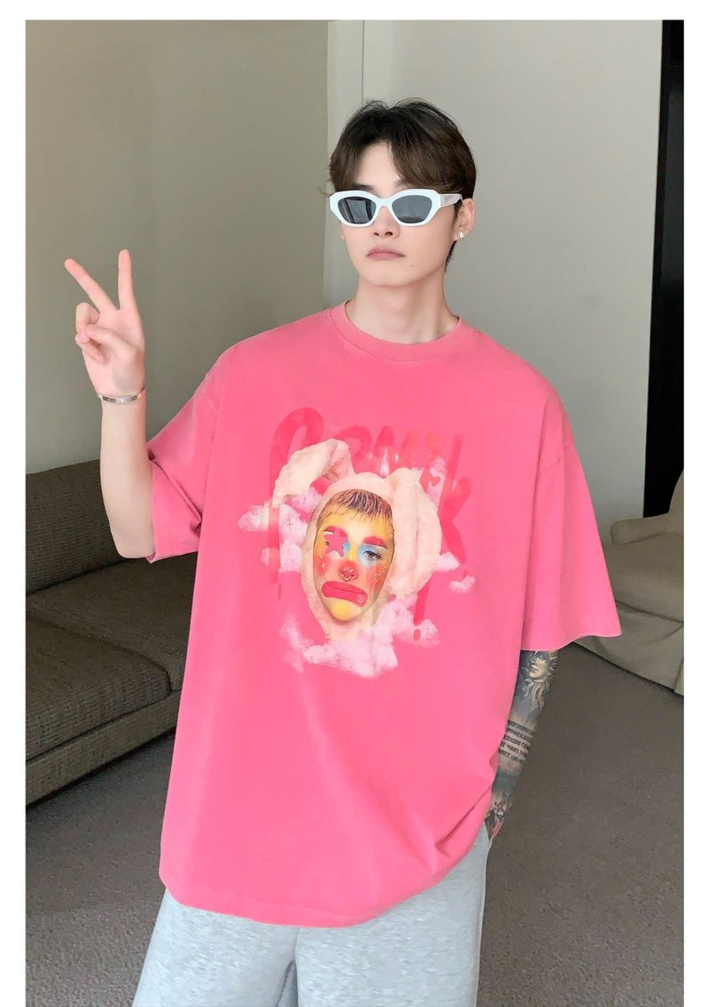 Clown print short sleeve T-shirt OR3036 - ORUN
