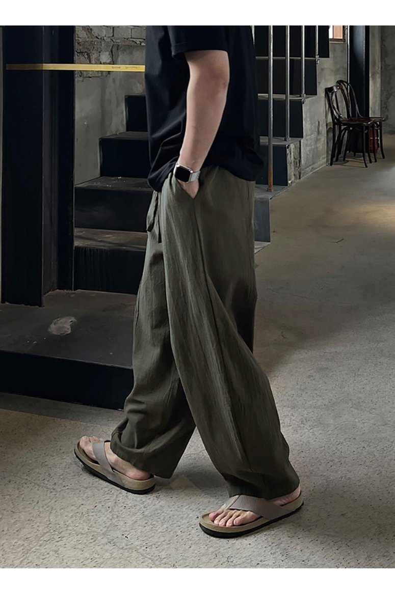 コットンリネンパンツ メンズ ワイド｜Cotton Linen PANTS OR4447 - 韓国メンズファッション通販 - ORUN - 