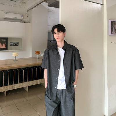 Cropped shorts and shirt set OR4477 - 韓国メンズファッション通販 - ORUN - 