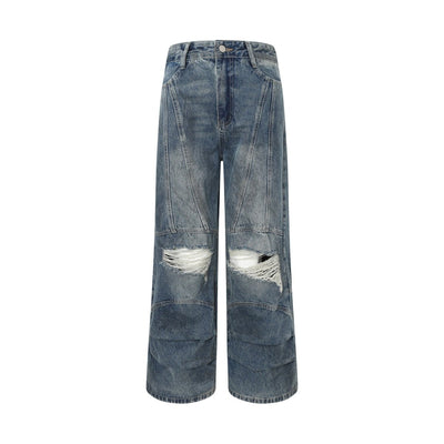 Damaged wide denim pants OR3283 - ORUN