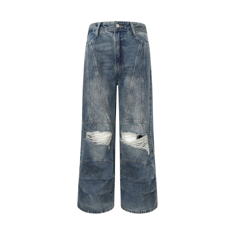 Damaged wide denim pants OR3283 - ORUN