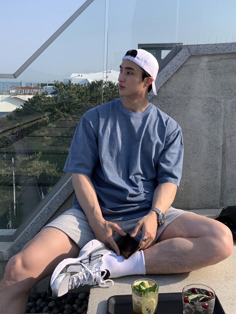 Denim blue T - shirt OR3245 - ORUN