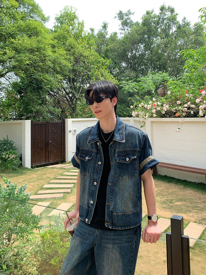 DENIM JACKET FRINDG DENIM PANTS セットアップ selle glant】フリンジ