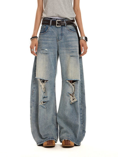 スーパーワイド クラッシュデニムパンツ / DENIM OR4523 - 韓国メンズファッション通販 - ORUN - 