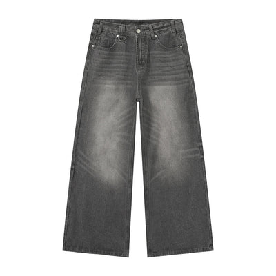 ウォッシュ加工ワイドデニムパンツ / denim pants OR4457 - 韓国メンズファッション通販 - ORUN - 