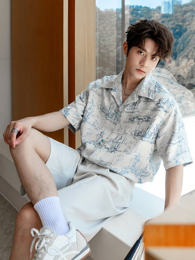 デザインシャツ メンズ 半袖｜Design Short SHIRT OR4348 - 韓国メンズファッション通販 - ORUN - 