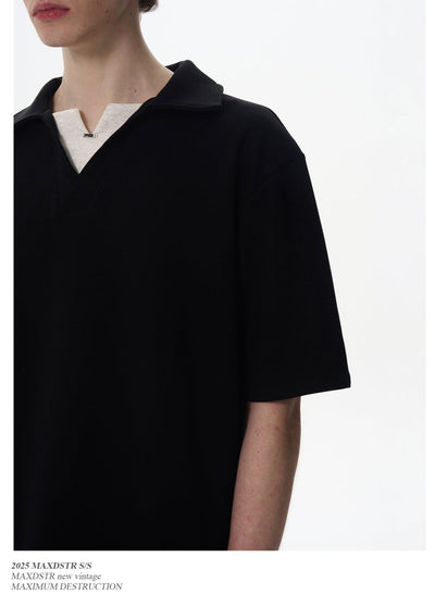 Design V neck polo shirt OR4256 - ORUN