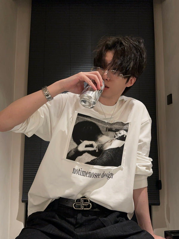 コットンアップリケグラフィックTシャツ OR5483