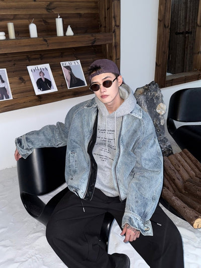 Distressed denim jacket OR4721 - 韓国メンズファッション通販 - ORUN - 