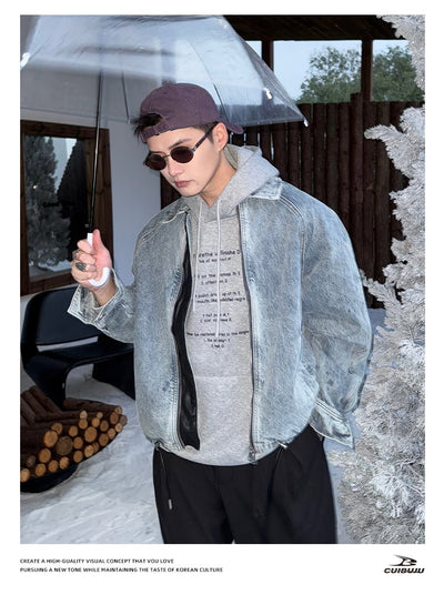 Distressed denim jacket OR4721 - 韓国メンズファッション通販 - ORUN - 