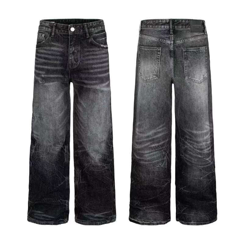 Distressed Straight Denim Pants OR4947 – 韓国メンズファッション 