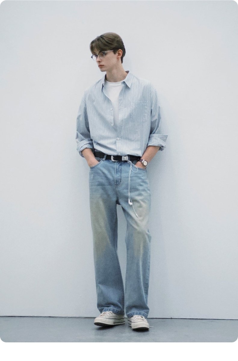 Distressed Vintage Jeans OR4636 - 韓国メンズファッション通販 - ORUN - 