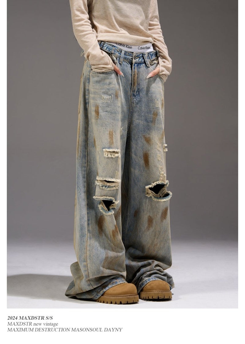 Distressed wide leg pants OR3281 - ORUN