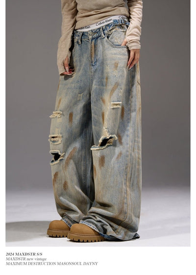 Distressed wide leg pants OR3281 - ORUN